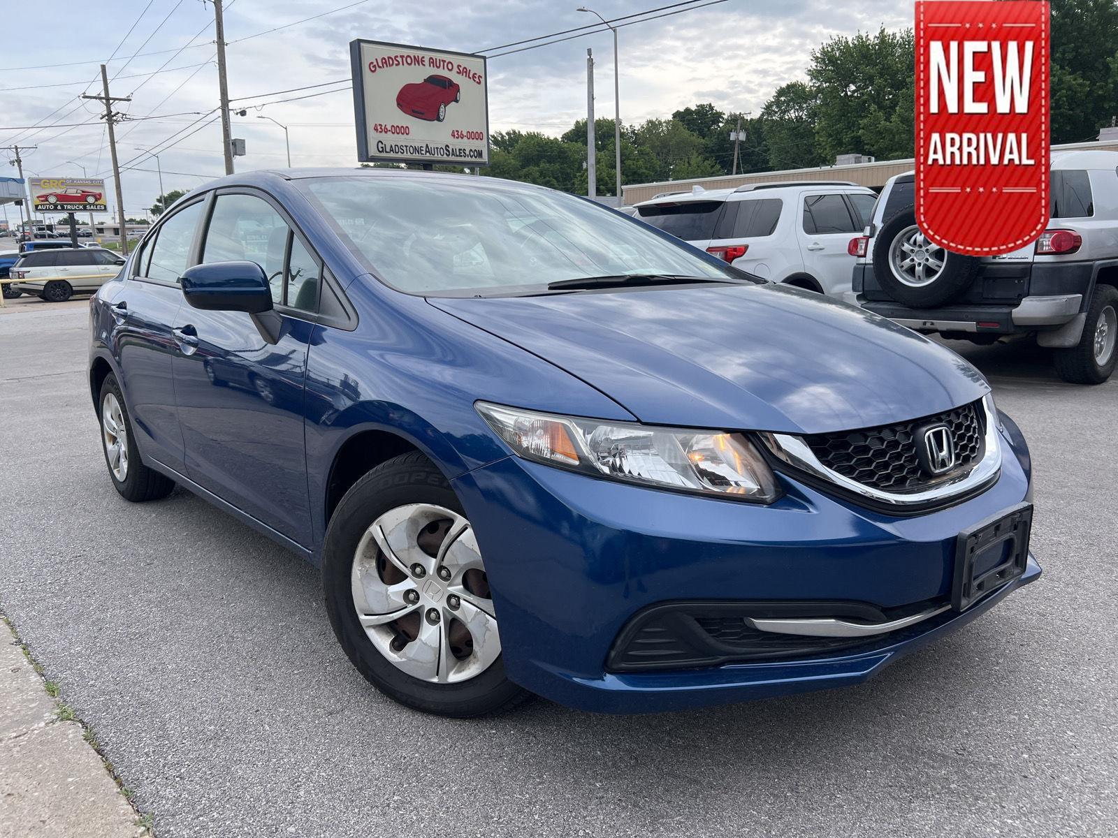 Dyno Blue Pearl 2015 Honda Civic LX Sedan Front-Wheel Drive Continuously Variable Transmission