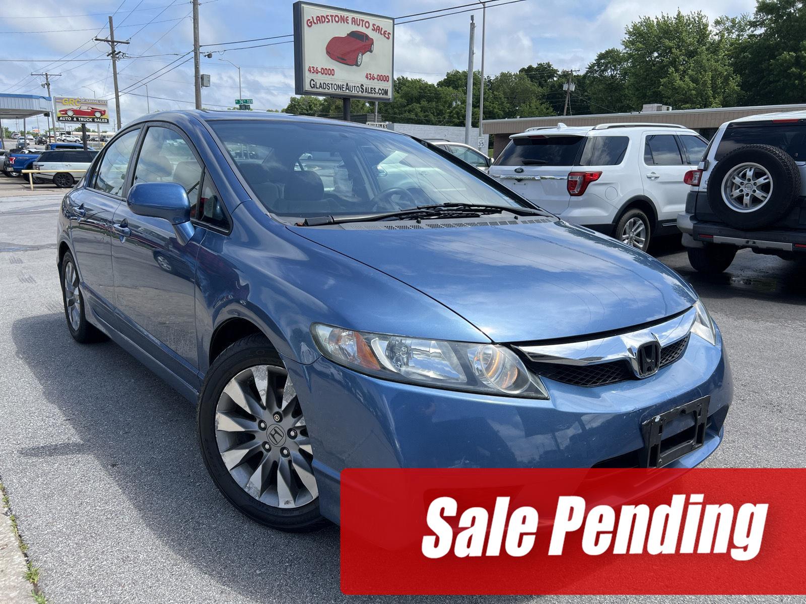 Atomic Blue Metallic 2010 Honda Civic EX Sedan Front-Wheel Drive Automatic