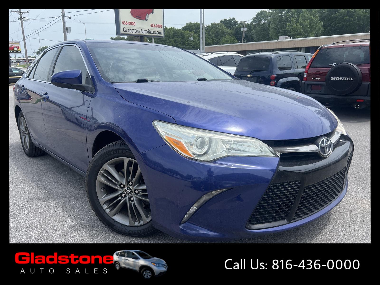 Blue Crush Metallic 2015 Toyota Camry Sedan Front-Wheel Drive Automatic
