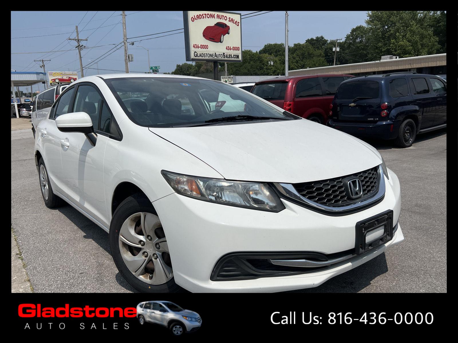 Taffeta White 2014 Honda Civic Sedan Front-Wheel Drive Continuously Variable Transmission