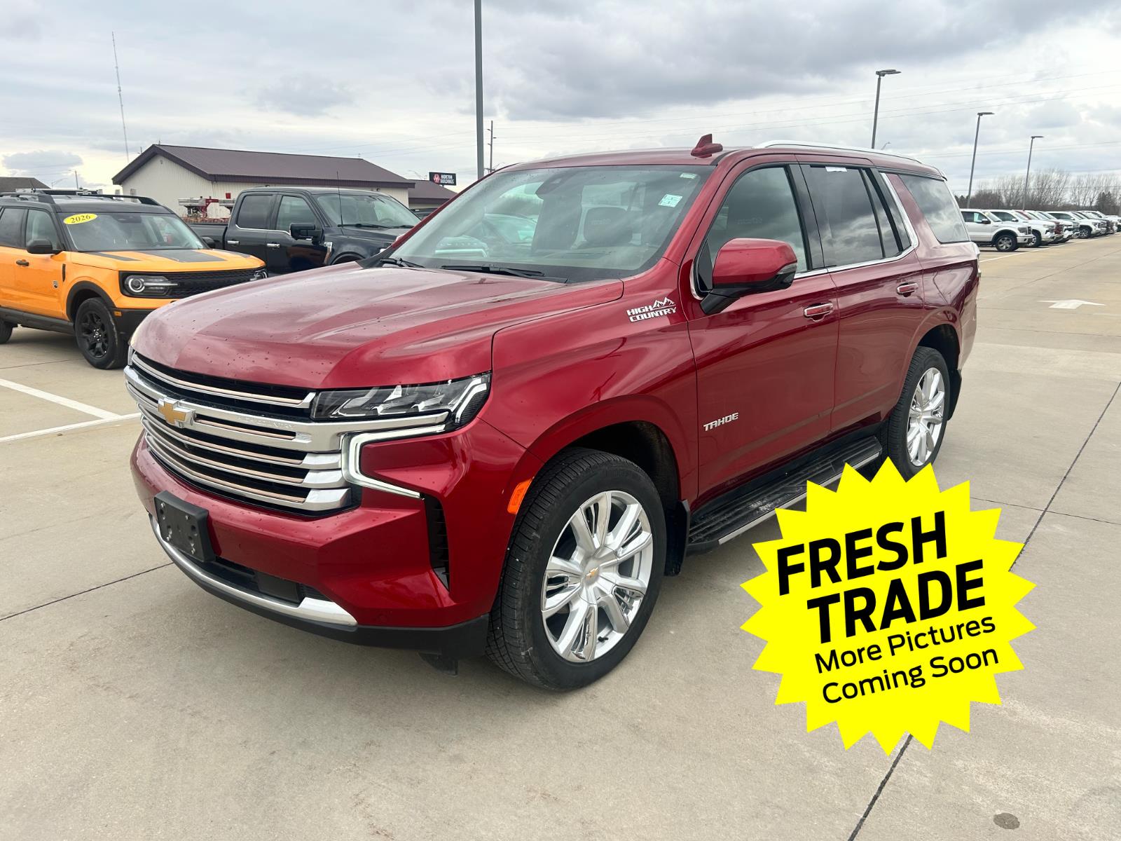 Used 2021 Cherry Red Tintcoat Chevrolet High Country image 2