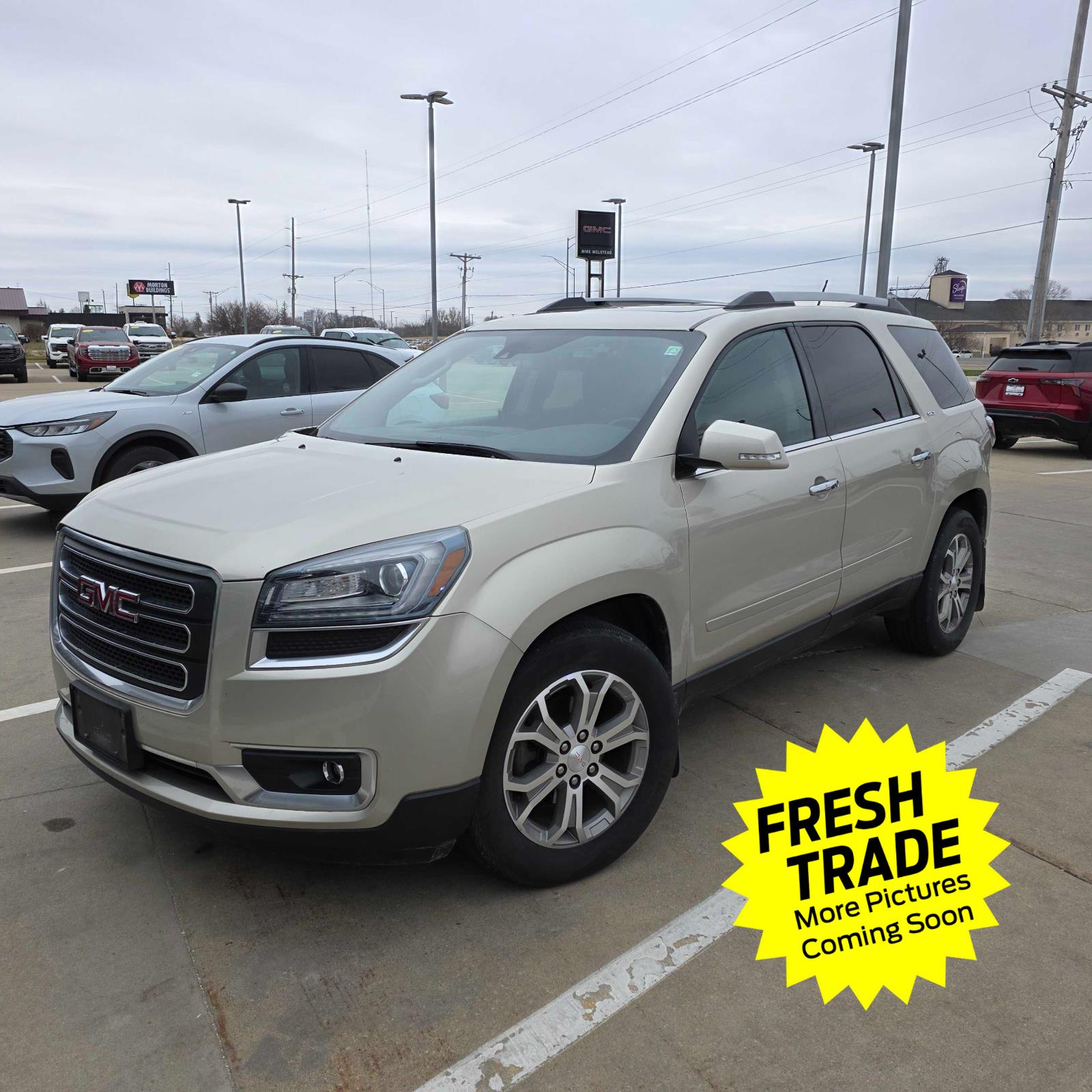 Champagne Silver Metallic 2015 GMC Acadia SLT-1 AWD SUV / Crossover All-Wheel Drive 6-Speed Automatic