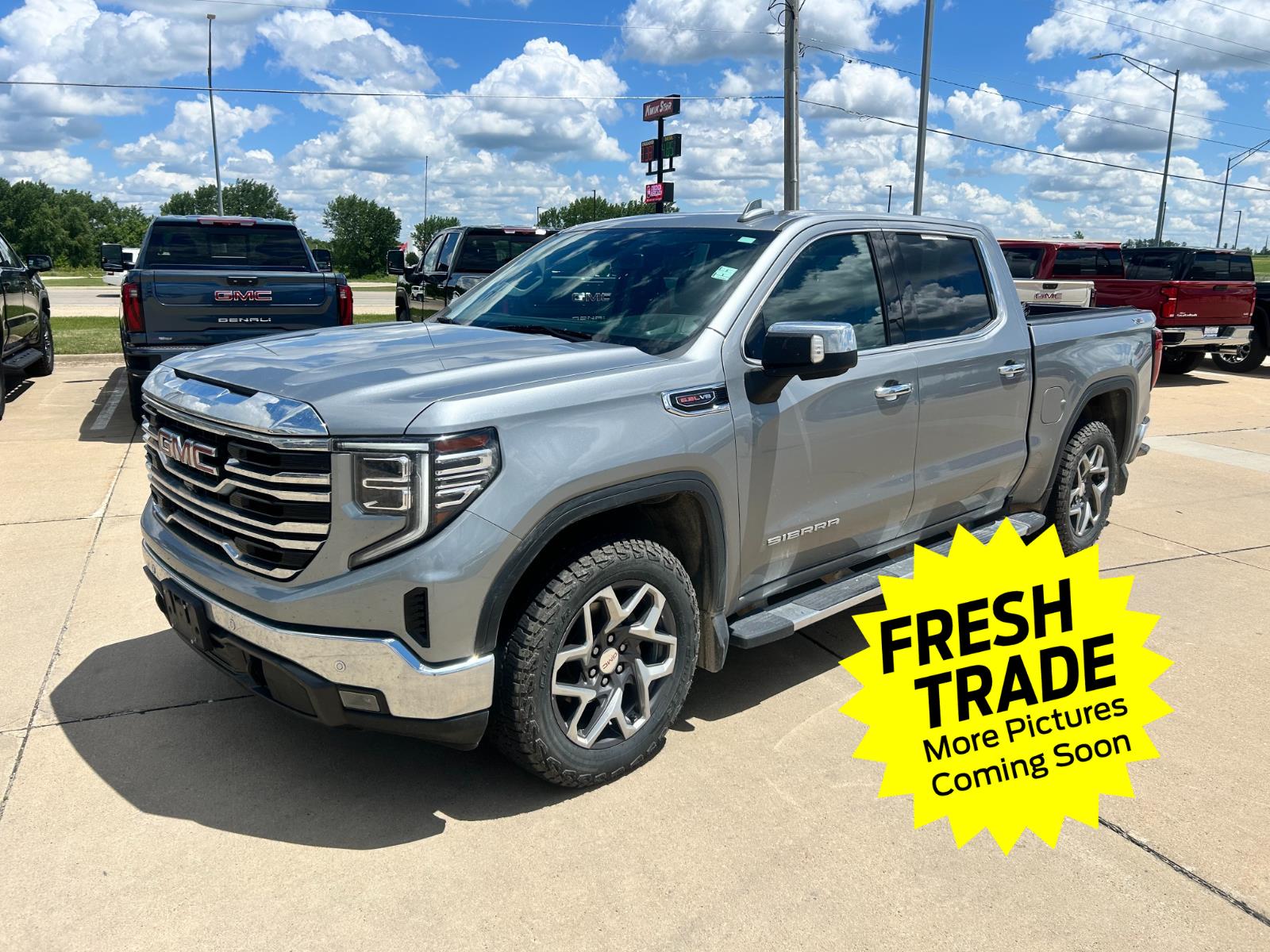 Silver 2023 GMC Sierra 1500 Pickup Truck Four-Wheel Drive