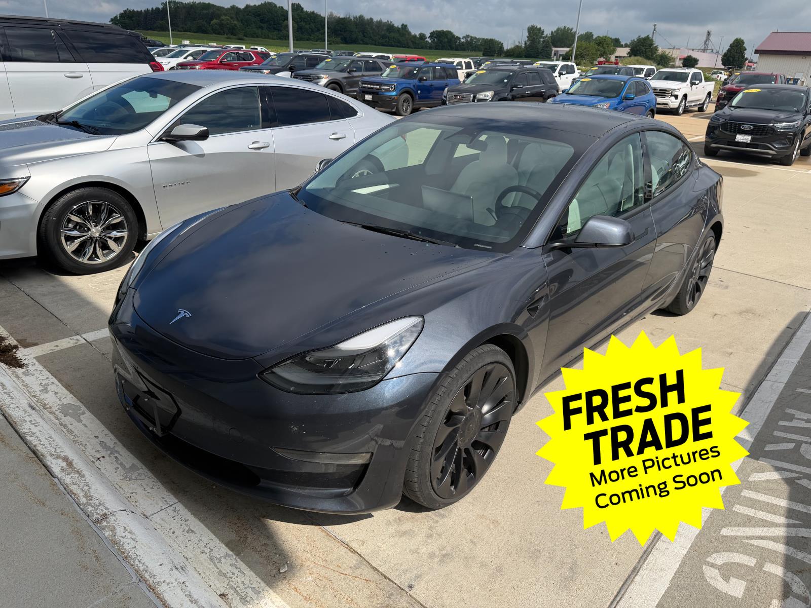 Gray 2023 Tesla Model 3 Sedan All-Wheel Drive
