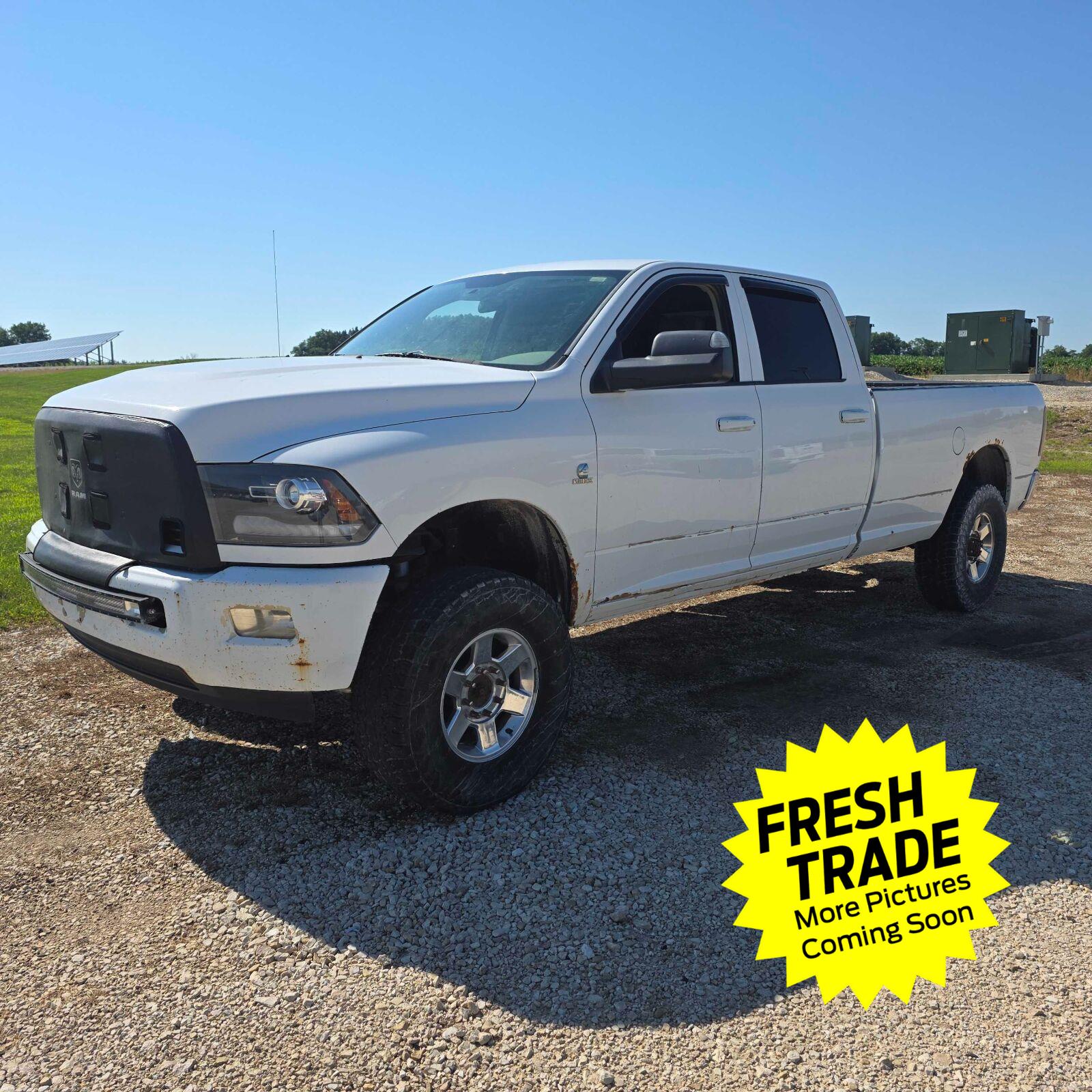 Bright White 2012 RAM 3500 Pickup Truck Four-Wheel Drive 6-Speed Automatic Overdrive