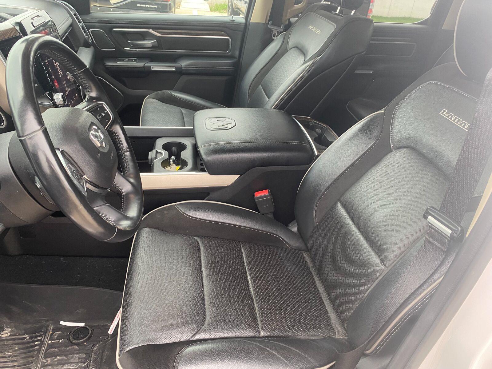 Used 2019 Ivory White Tri-Coat Pearlcoat Ram Laramie image 7