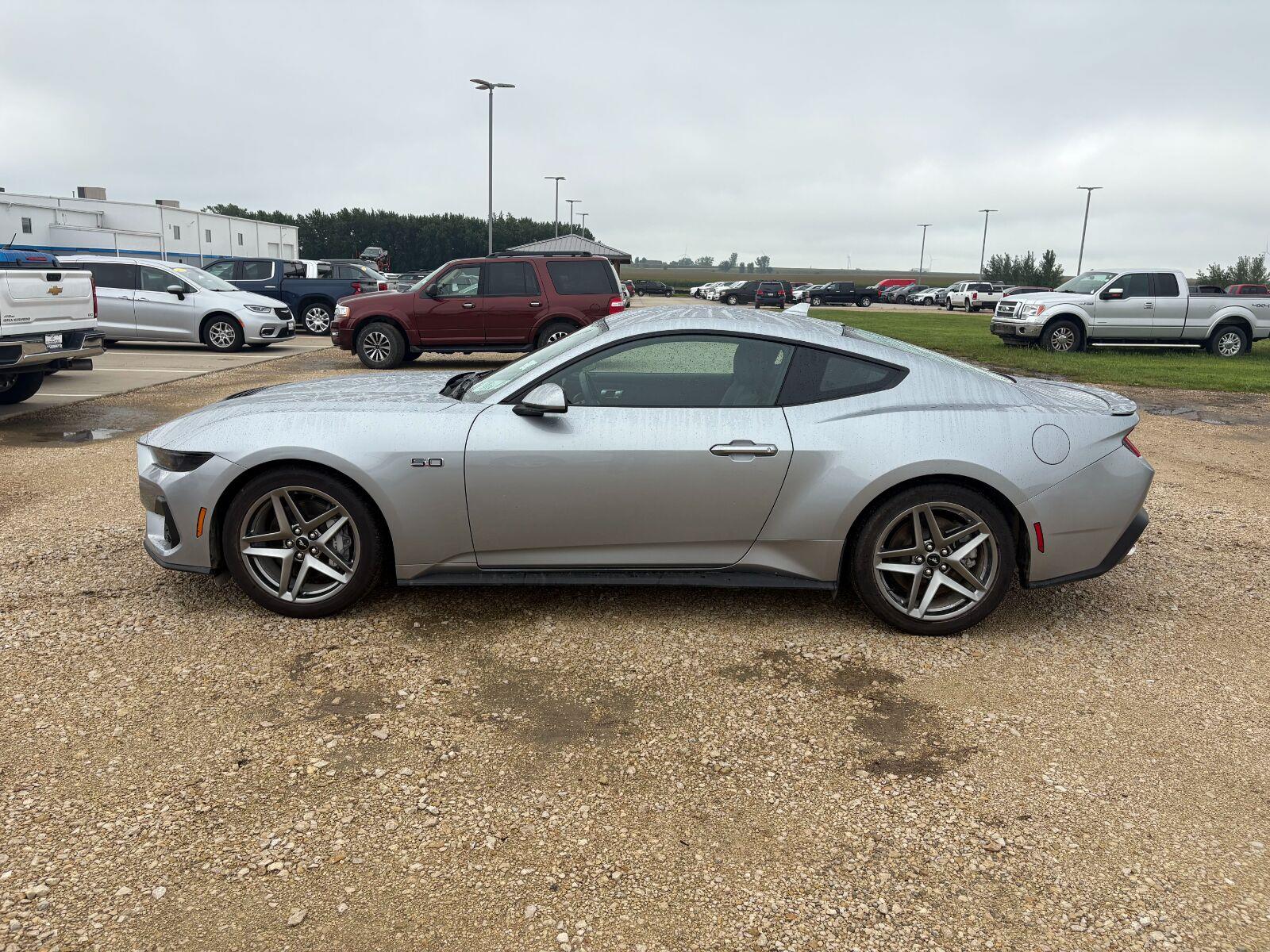 Iconic Silver 2025 Ford Mustang Coupe Rear-Wheel Drive Automatic