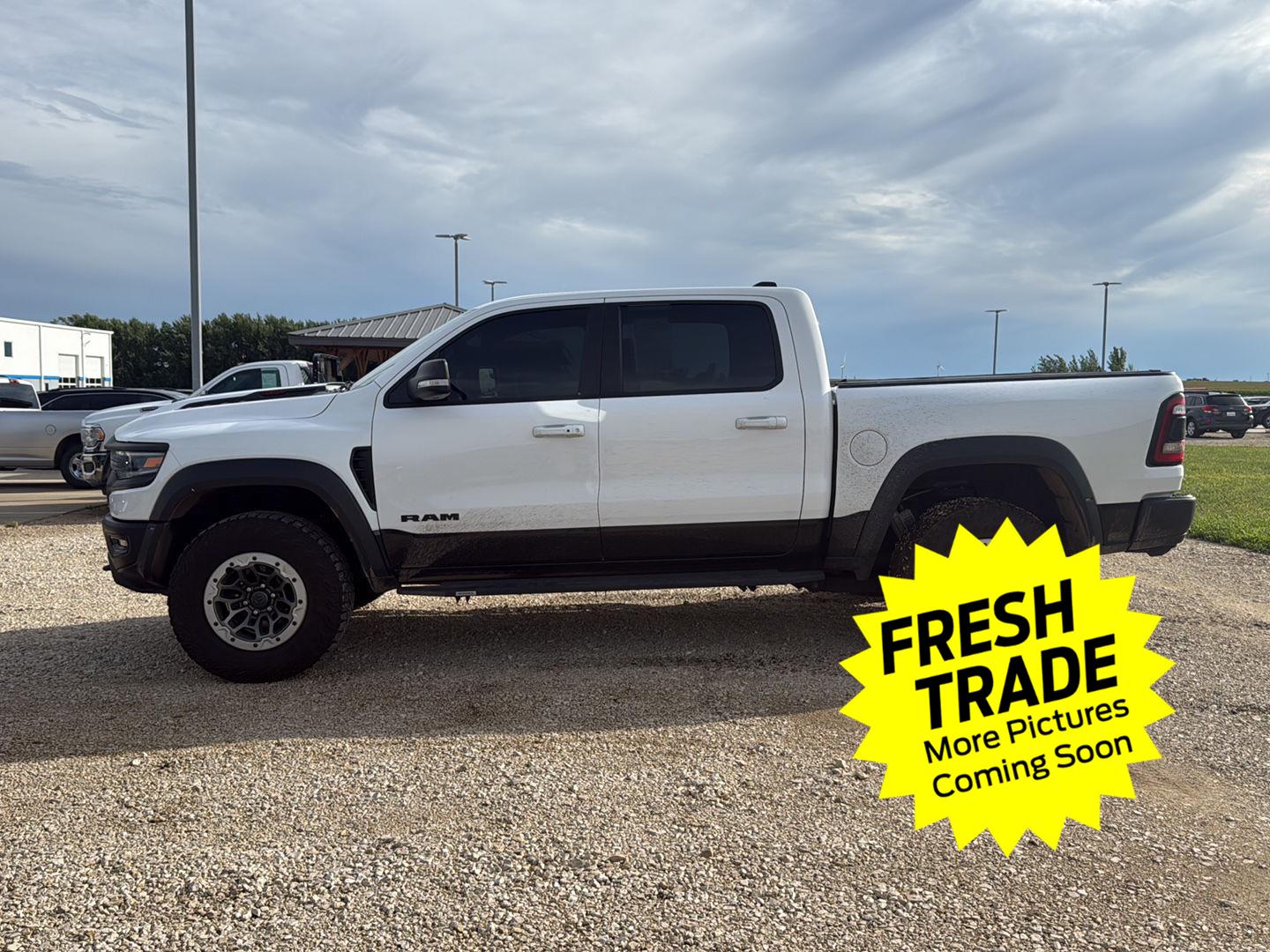 Used 2021 Bright White Clearcoat Ram TRX image 3