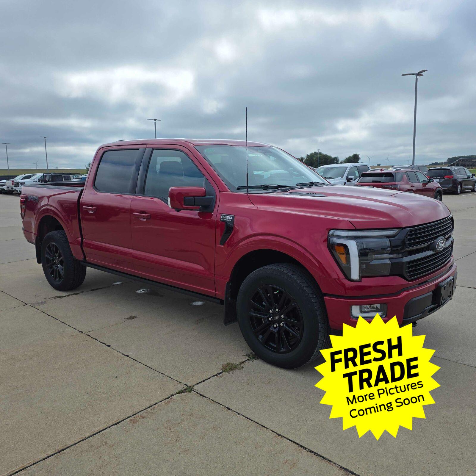 Used 2025 Rapid Red Metallic Tinted Clearcoat Ford Platinum image 3