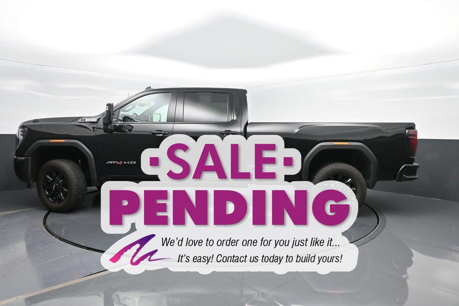 Onyx Black 2024 GMC Sierra 3500HD AT4 Crew Cab 4WD Pickup Truck Four-Wheel Drive Automatic