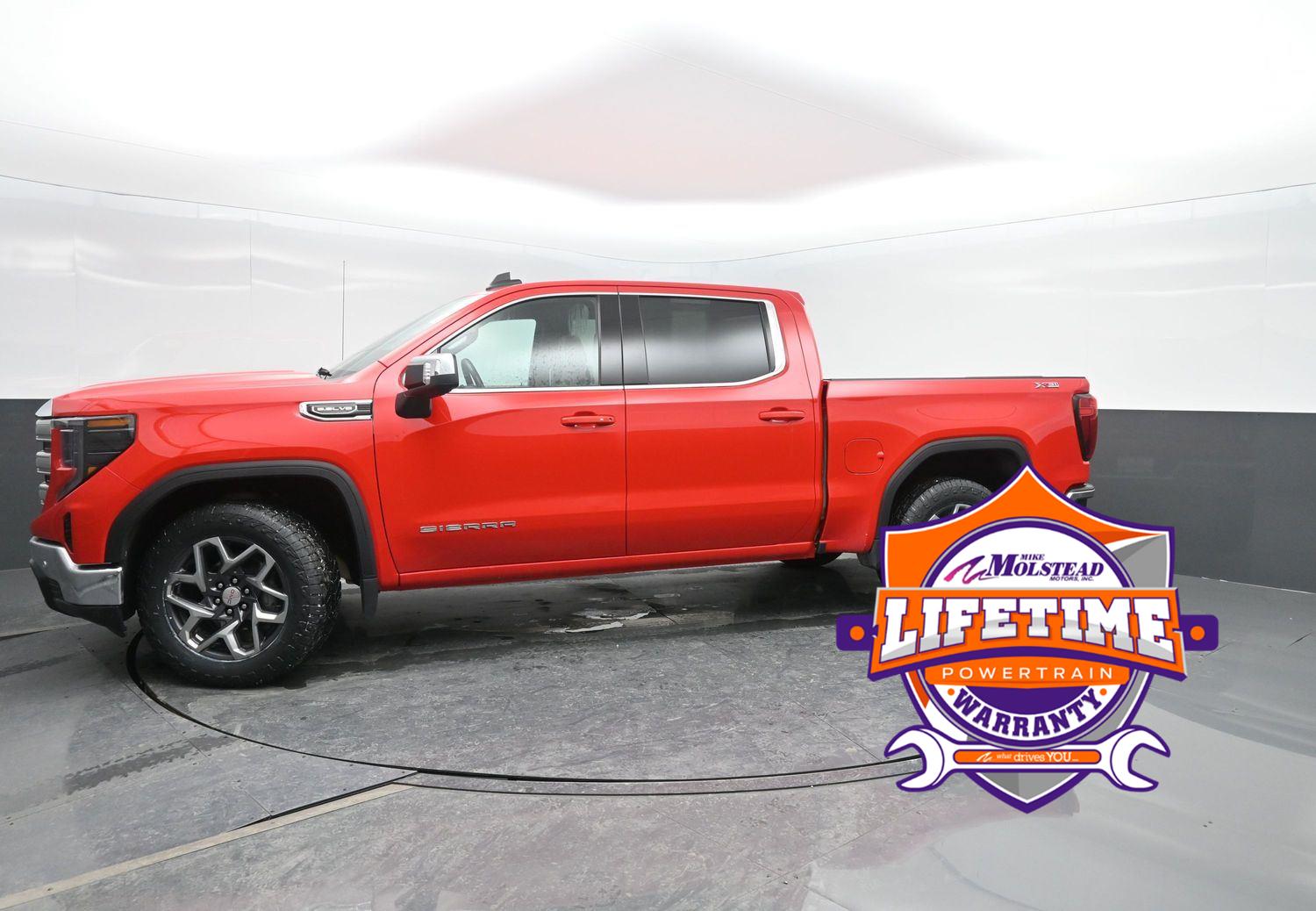 Onyx Black 2024 GMC Sierra 1500 SLE Crew Cab 4WD Pickup Truck Four-Wheel Drive Automatic