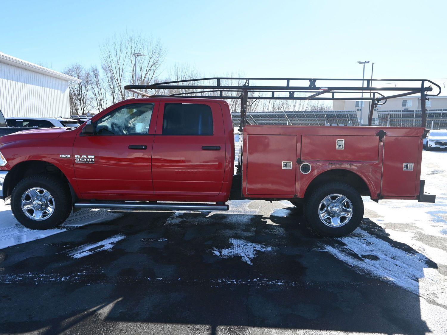 Red 2018 RAM 3500 Tradesman Crew Cab LB 4WD Pickup Truck Four-Wheel Drive 6-Speed Automatic