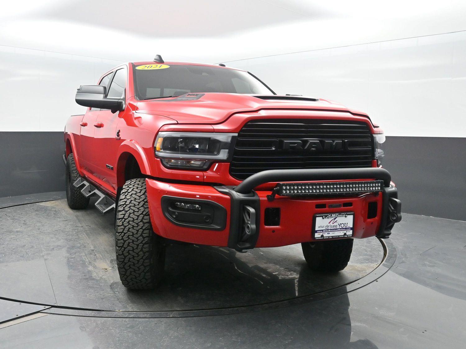 Used 2021 Flame Red Clearcoat Ram Laramie image 46