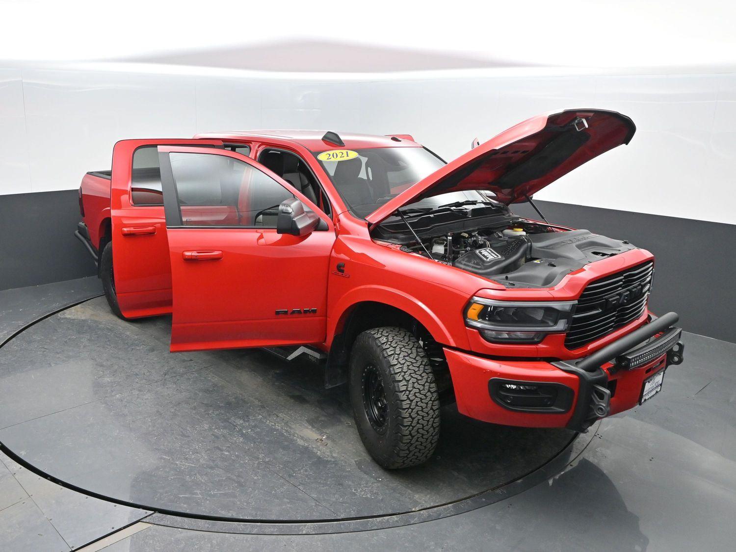 Used 2021 Flame Red Clearcoat Ram Laramie image 49