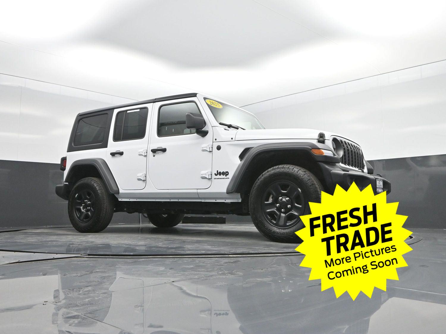 Used 2025 Bright White Clearcoat Jeep Sport image 30