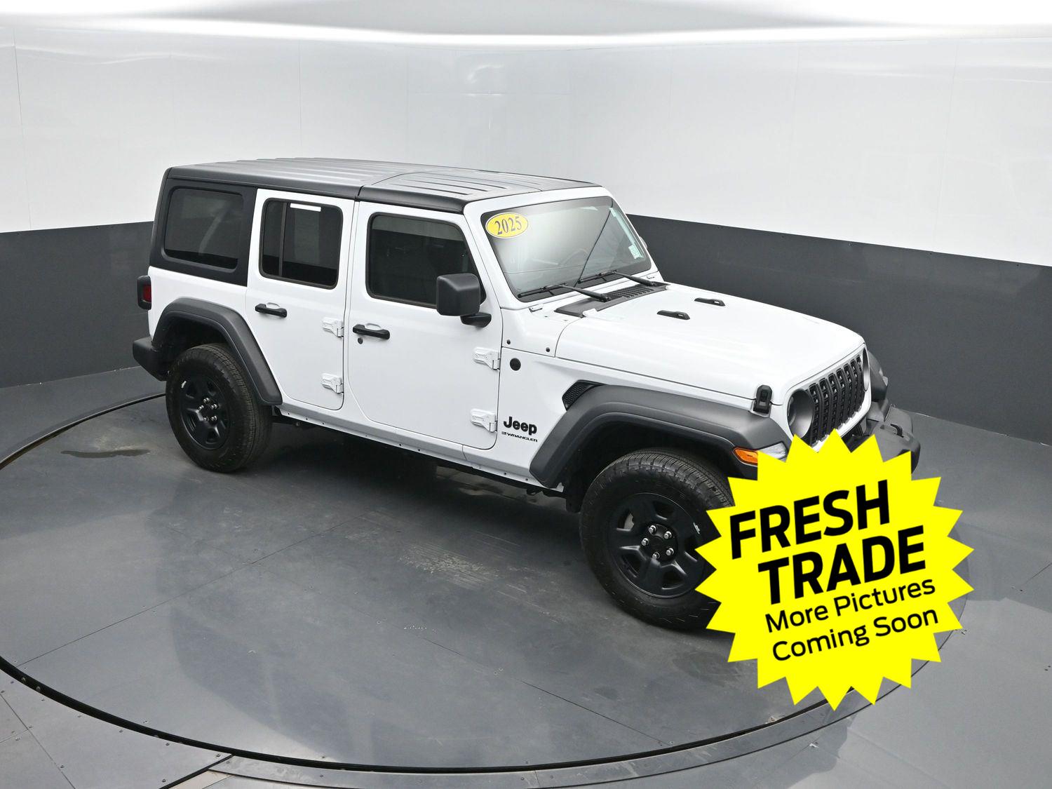 Used 2025 Bright White Clearcoat Jeep Sport image 34
