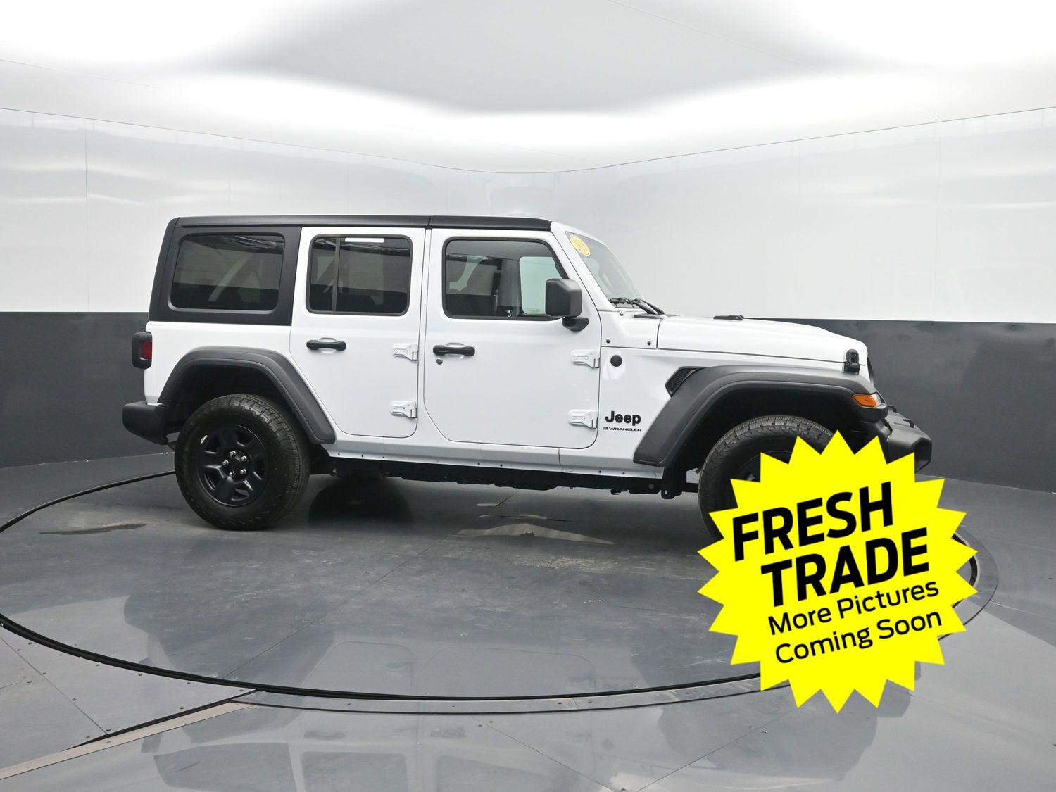 Used 2025 Bright White Clearcoat Jeep Sport image 3