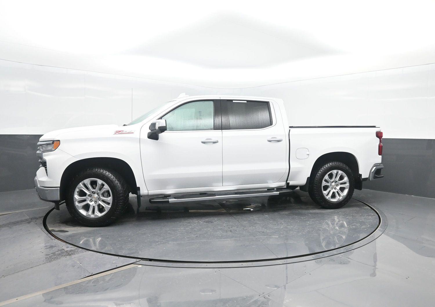 Summit White 2023 Chevrolet Silverado 1500 LTZ Crew Cab 4WD Pickup Truck Four-Wheel Drive Automatic
