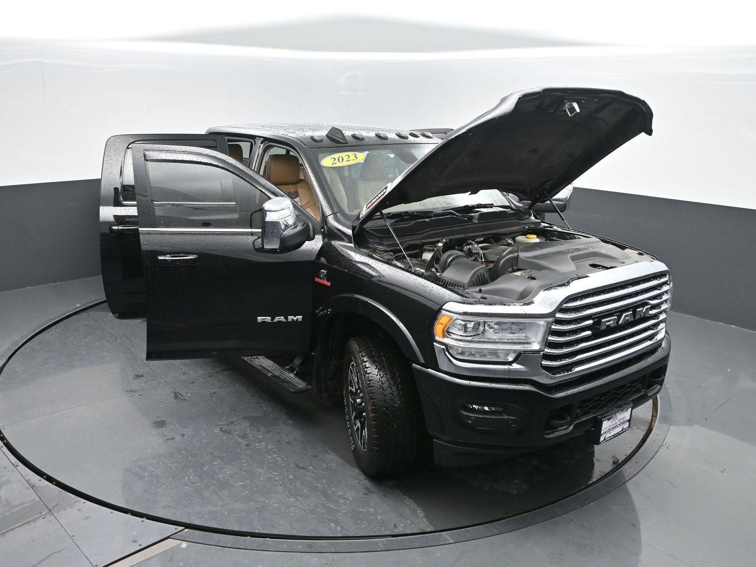 Used 2023 Diamond Black Crystal Pearlcoat Ram Longhorn image 52