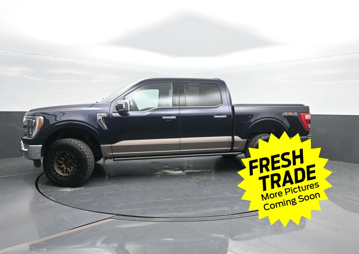 Antimatter Blue/Stone Gray 2021 Ford F-150 Pickup Truck Four-Wheel Drive Automatic