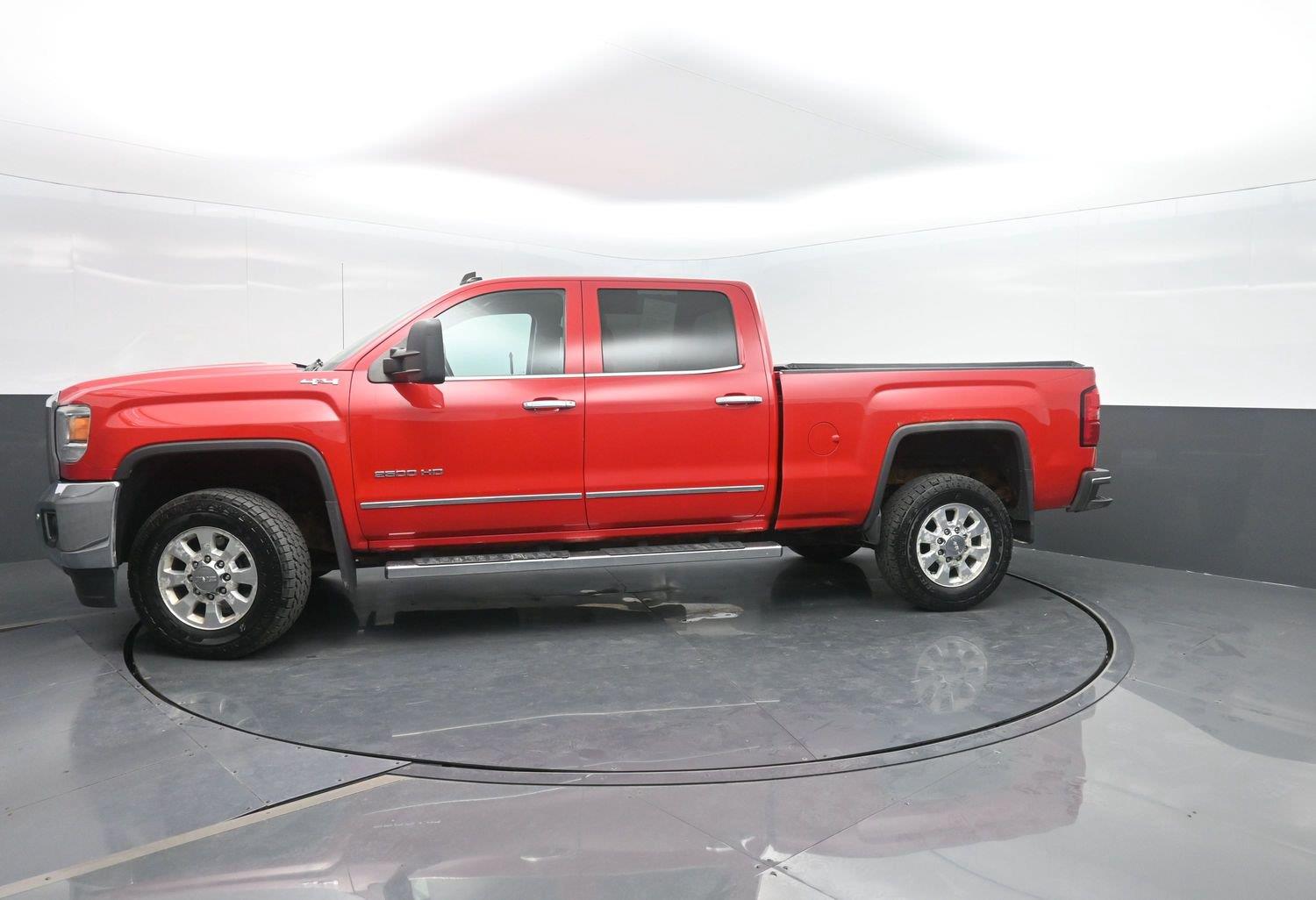 Fire Red 2015 GMC Sierra 2500HD Pickup Truck Four-Wheel Drive 6-Speed Automatic