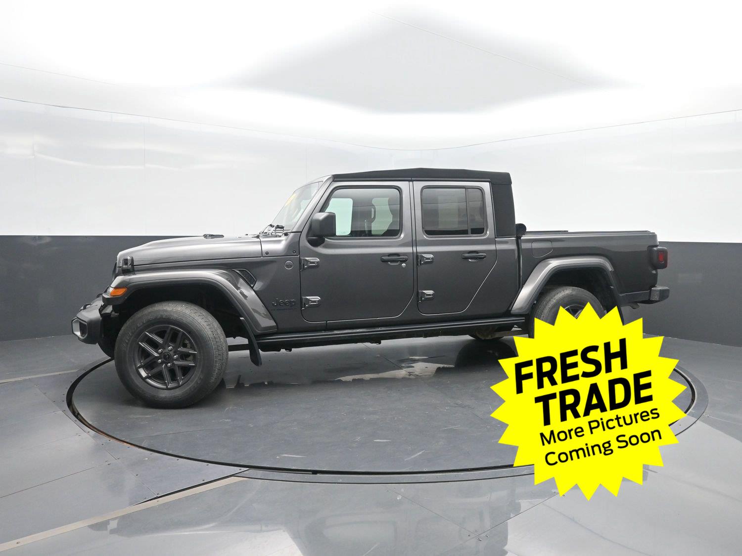 Gray (Granite Crystal Metallic Clearcoat) 2024 Jeep Gladiator Pickup Truck Four-Wheel Drive 8-Speed Automatic