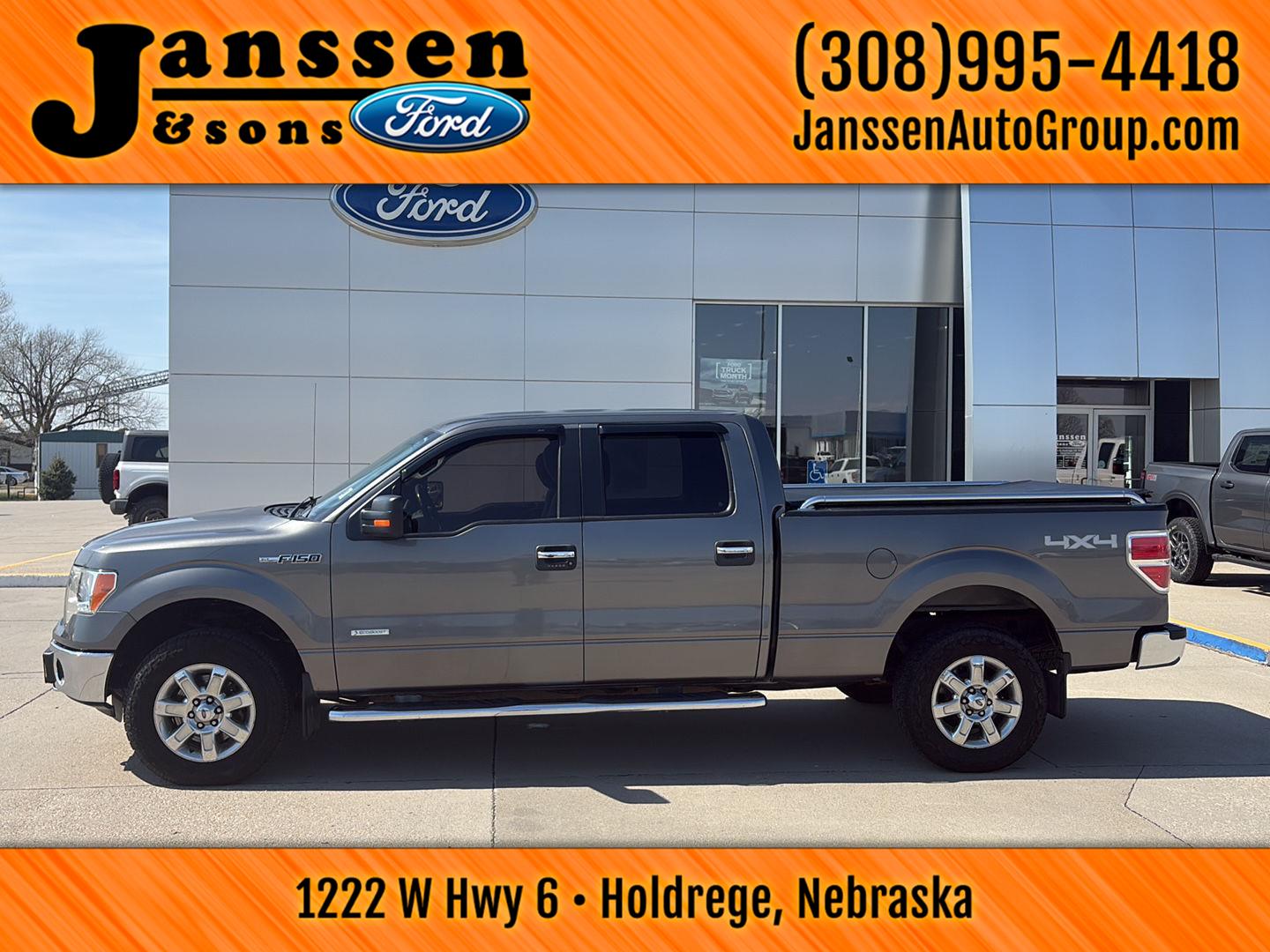 Gray 2013 Ford F-150 XLT SuperCrew 4WD Pickup Truck Four-Wheel Drive 6-Speed Automatic Overdrive