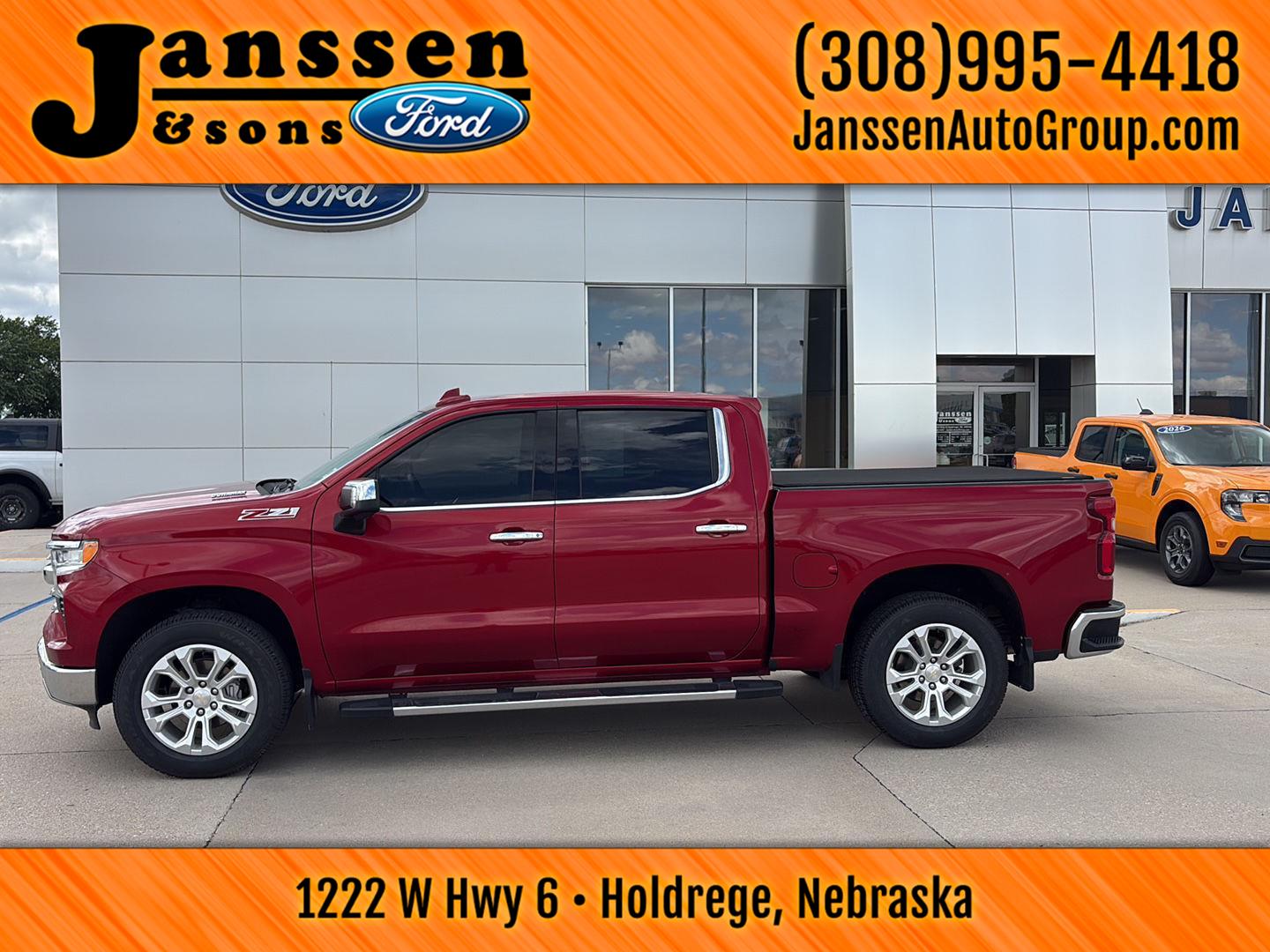 Radiant Red Tintcoat 2023 Chevrolet Silverado 1500 LTZ Crew Cab 4WD Pickup Truck Four-Wheel Drive Automatic