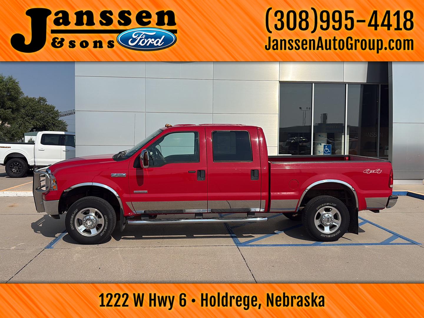 Red 2006 Ford F-250 Super Duty Pickup Truck Manual