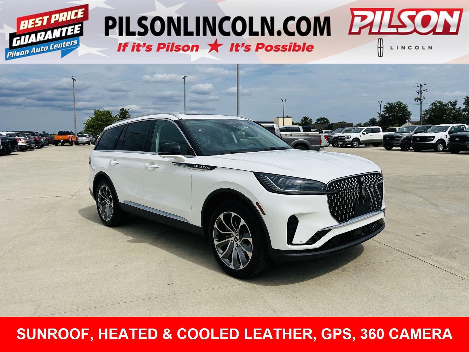 Pristine White Metallic Tri-Coat 2026 Lincoln Aviator SUV / Crossover All-Wheel Drive Automatic