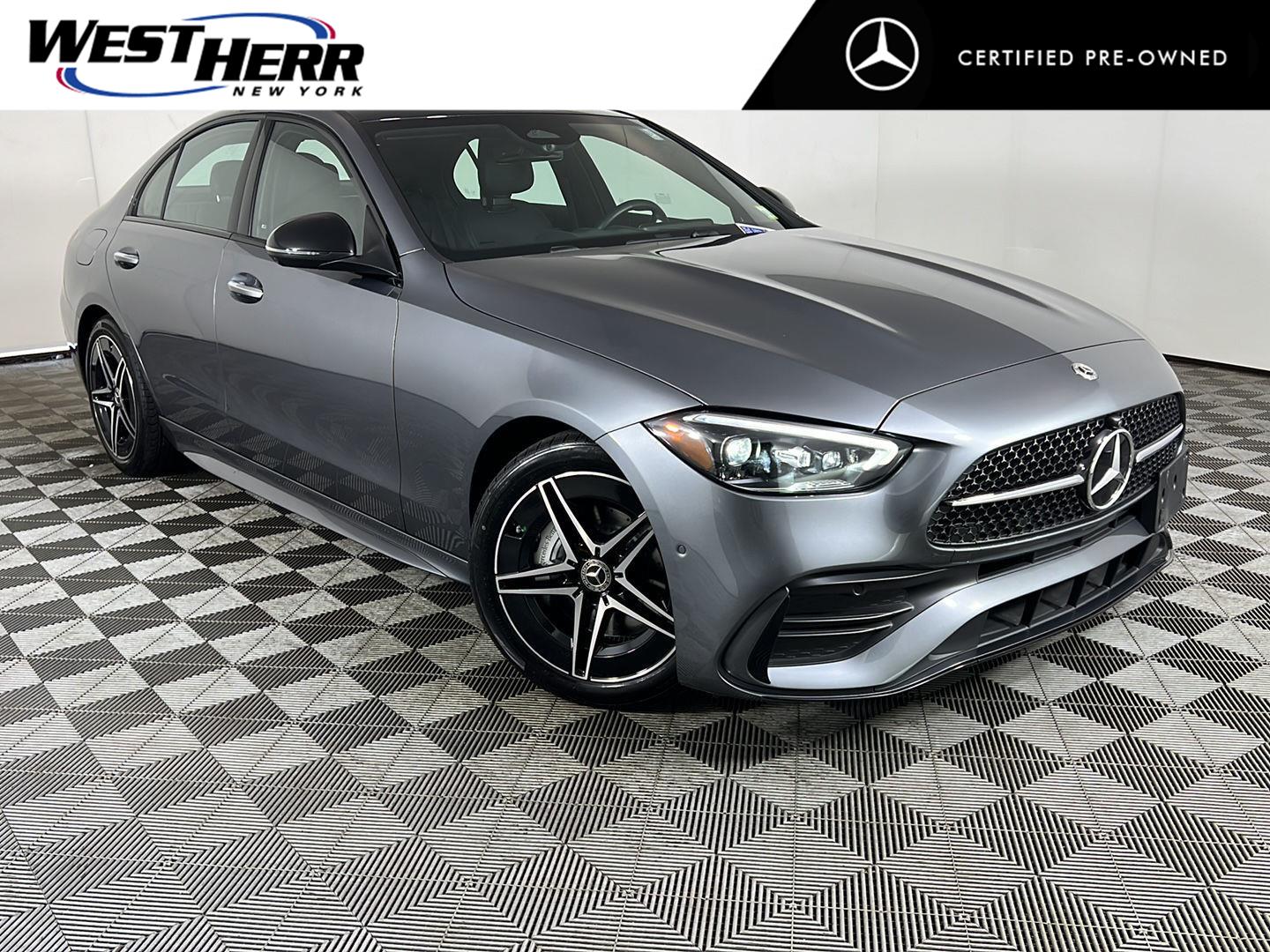 Gray (Selenite Grey Metallic) 2026 Mercedes-Benz C-Class C 300 4MATIC Sedan All-Wheel Drive Automatic
