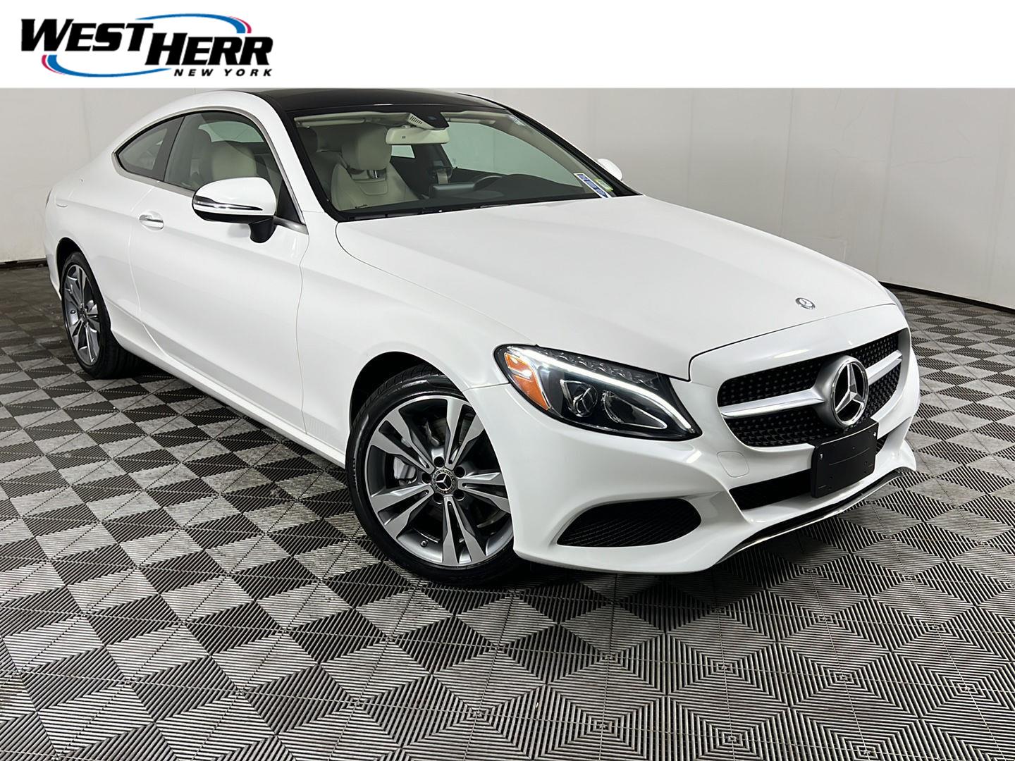 Polar White 2017 Mercedes-Benz C-Class Coupe All-Wheel Drive Automatic