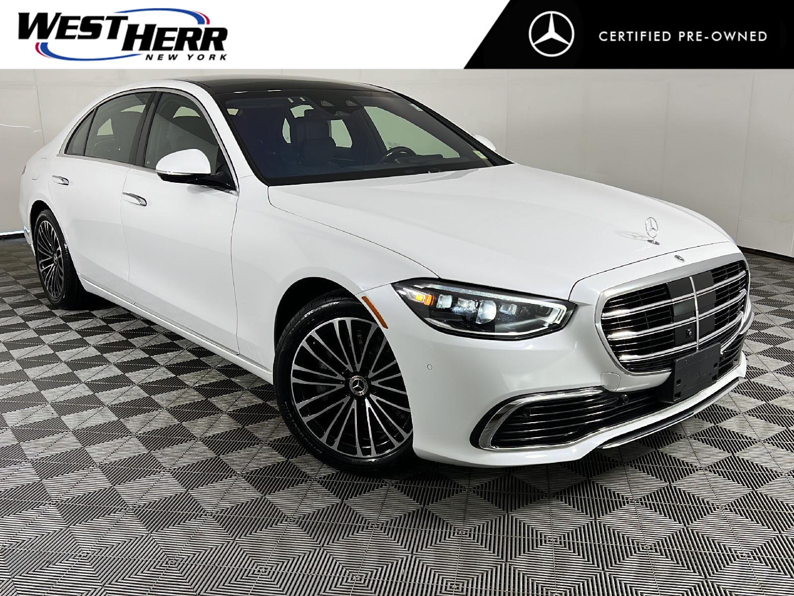 MANUFAKTUR Moonlight White Metallic 2024 Mercedes-Benz S-Class Sedan All-Wheel Drive Automatic