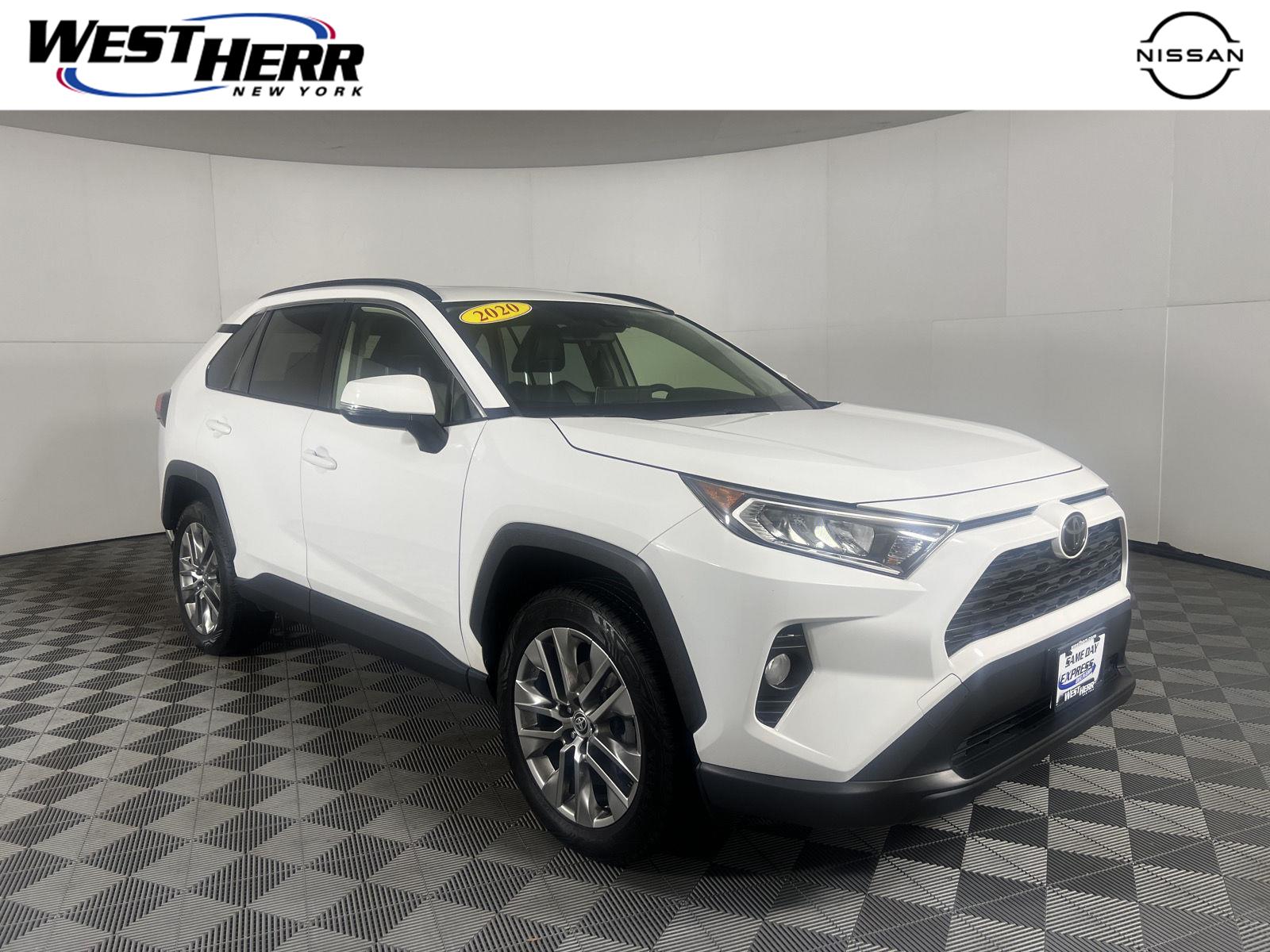 Super White 2020 Toyota RAV4 XLE Premium AWD SUV / Crossover All-Wheel Drive 8-Speed Automatic