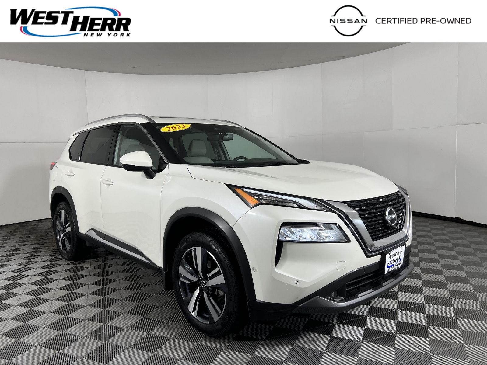 Pearl White Tricoat 2023 Nissan Rogue SUV / Crossover All-Wheel Drive Continuously Variable Transmission