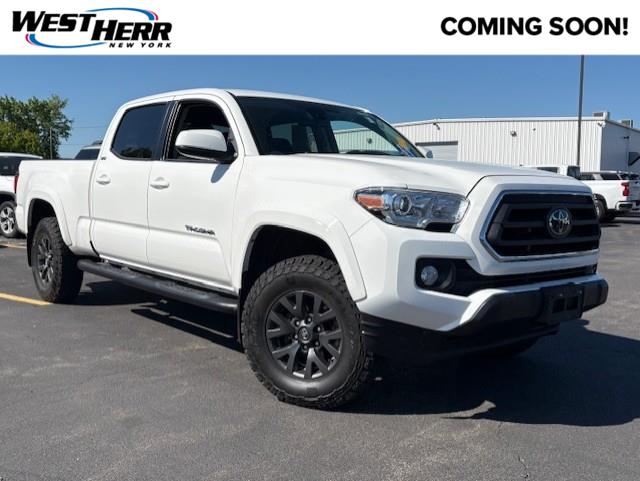 Super White 2021 Toyota Tacoma SR5 V6 Double Cab LB 4WD Pickup Truck Four-Wheel Drive 6-Speed Automatic