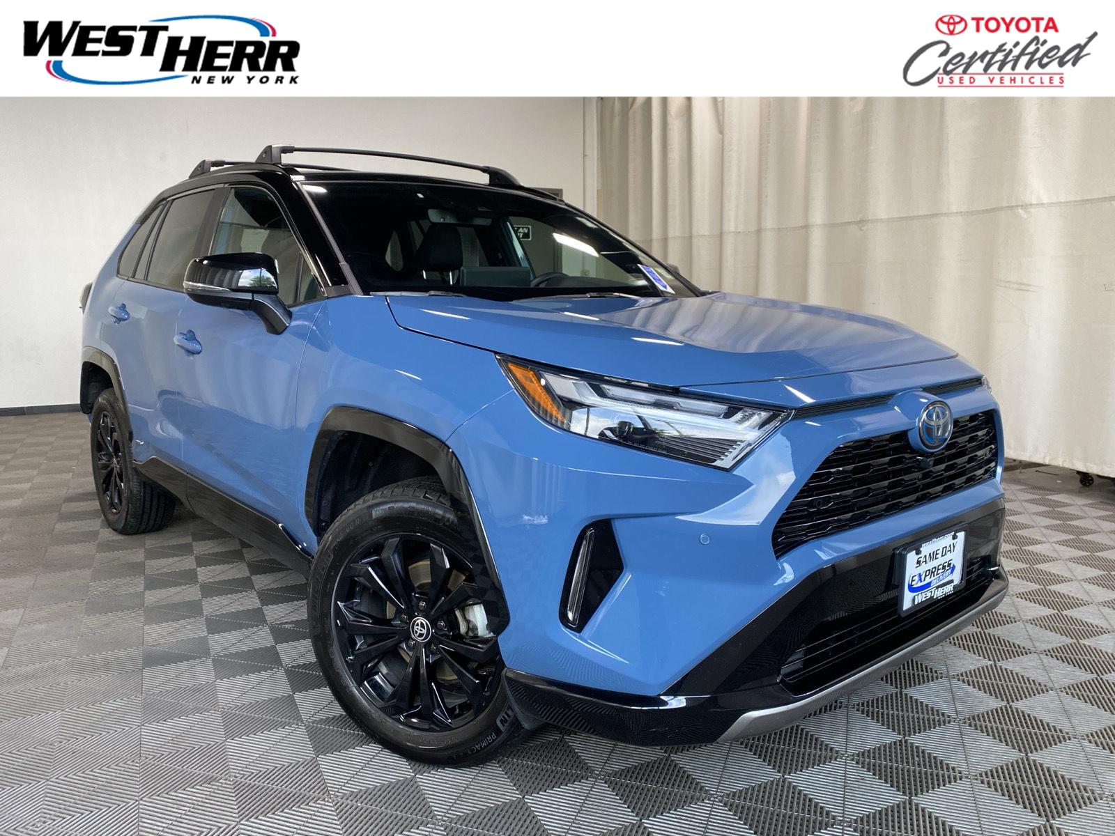 Calvary Blue w/Midnight Black Metallic Roof 2024 Toyota RAV4 Hybrid SUV / Crossover All-Wheel Drive Continuously Variable Transmission