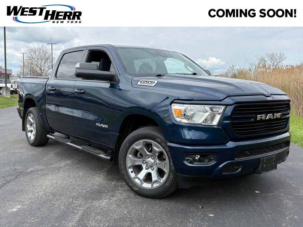 Patriot Blue Pearlcoat 2021 RAM 1500 Pickup Truck Four-Wheel Drive 8-Speed Automatic