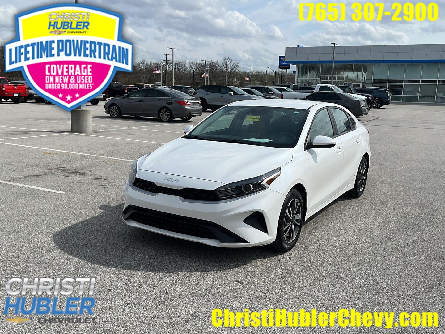 Snow White Pearl 2023 Kia Forte LXS FWD Sedan Front-Wheel Drive Continuously Variable Transmission