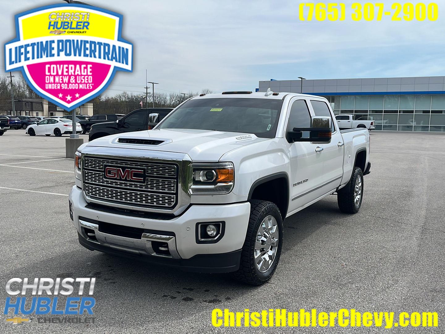 White Frost Tricoat 2018 GMC Sierra 2500HD Denali Crew Cab SB 4WD Pickup Truck Four-Wheel Drive 6-Speed Automatic