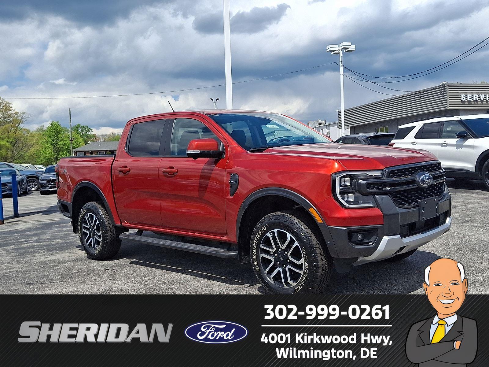 Hot Pepper Red Tinted Clearcoat 2024 Ford Ranger Pickup Truck Four-Wheel Drive Automatic