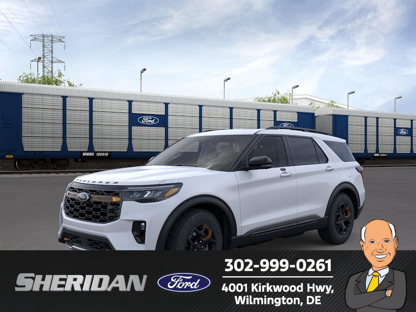 Space White Metallic 2026 Ford Explorer SUV / Crossover All-Wheel Drive Automatic