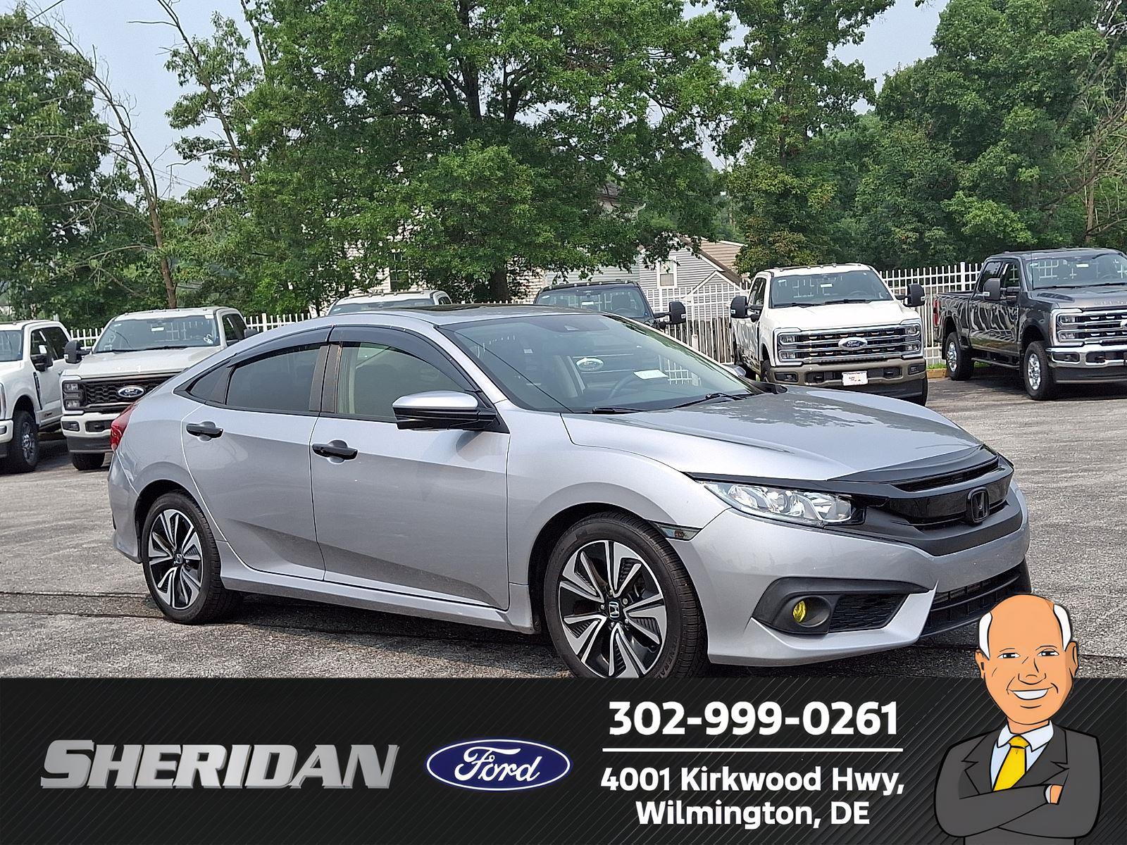 Lunar Silver Metallic 2018 Honda Civic Sedan Front-Wheel Drive Continuously Variable Transmission