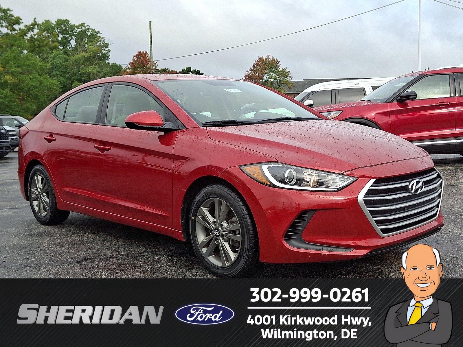 Scarlet Red 2017 Hyundai Elantra Sedan Front-Wheel Drive Automatic