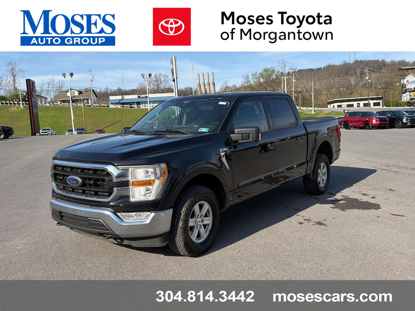 Agate Black Metallic 2021 Ford F-150 XLT SuperCrew 4WD Pickup Truck Four-Wheel Drive Automatic