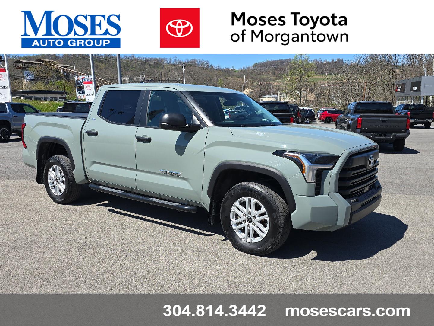 Lunar Rock 2024 Toyota Tundra SR5 CrewMax Cab 4WD Pickup Truck Four-Wheel Drive Automatic