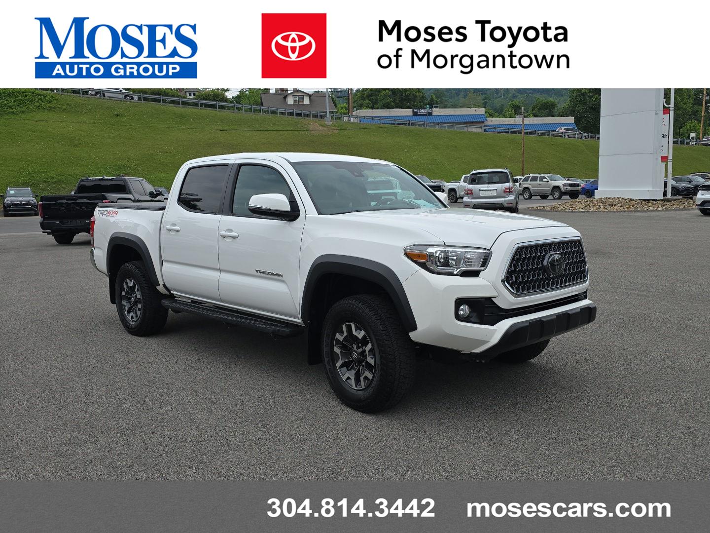 Super White 2018 Toyota Tacoma TRD Off Road Double Cab 4WD Pickup Truck Four-Wheel Drive 6-Speed Automatic