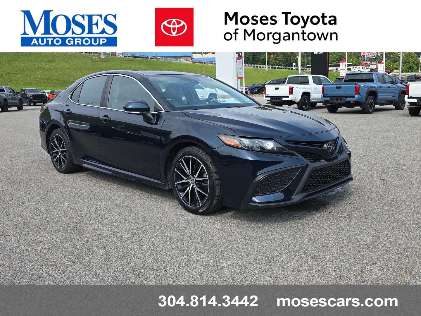 Teal (Galactic Aqua Mica) 2021 Toyota Camry Sedan All-Wheel Drive 8-Speed Automatic