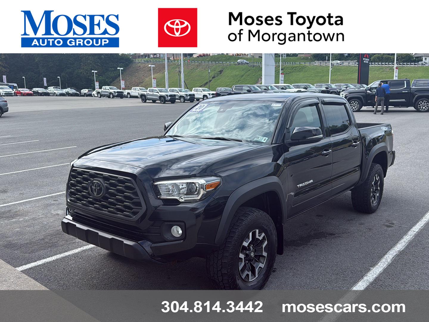 Midnight Black Metallic 2020 Toyota Tacoma Pickup Truck Four-Wheel Drive Manual