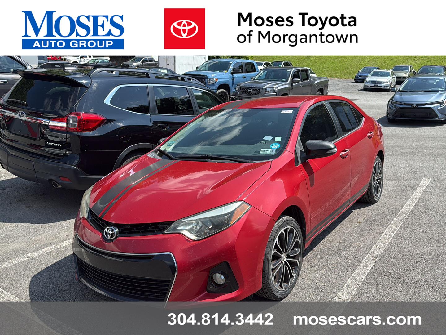 Barcelona Red Metallic 2015 Toyota Corolla Sedan Front-Wheel Drive Continuously Variable Transmission